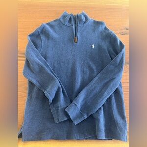 Ralph Lauren Men's Zip Up Sweater in Deep Blue
